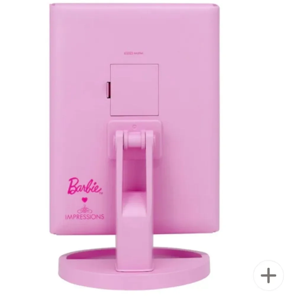 Impressions X Barbie Tri-Fold LED Tri-Tone Makeup Mirror w/Magnification
